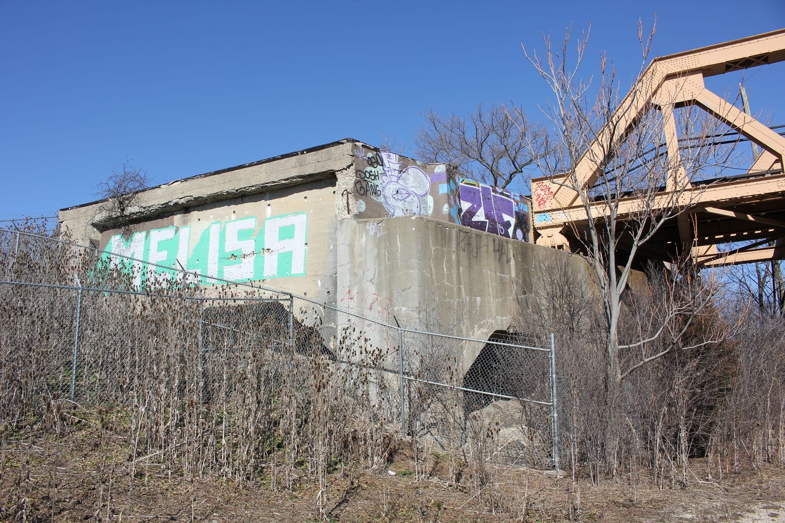 West abutment and approach slab